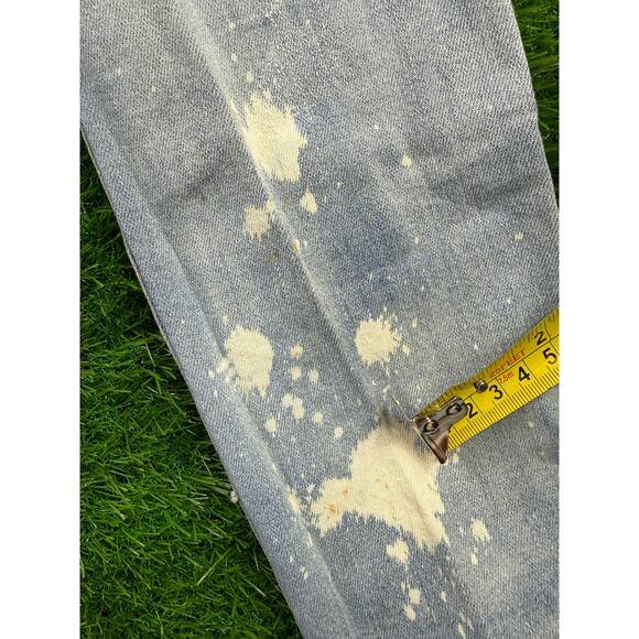 Serenade Men’s Size 30 Light Wash Distressed Skinny Jeans Ripped Stretch Denim - Picture 9 of 10